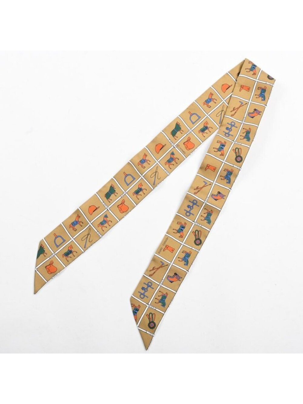 Hermes Scarf Twilly Scarves Brown - Picture 2 of 5